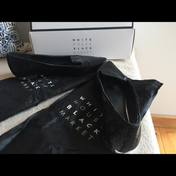 WHBM Black Sequined Flats-size 8 - Picture 4 of 4